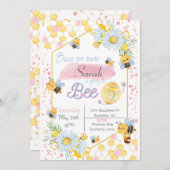 Bee Birthday Einladung (Vorne/Hinten)