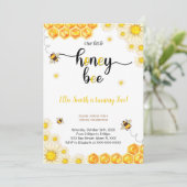 Bee Birthday Einladung (Stehend Vorderseite)