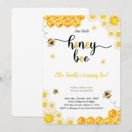 Bee Birthday Einladung