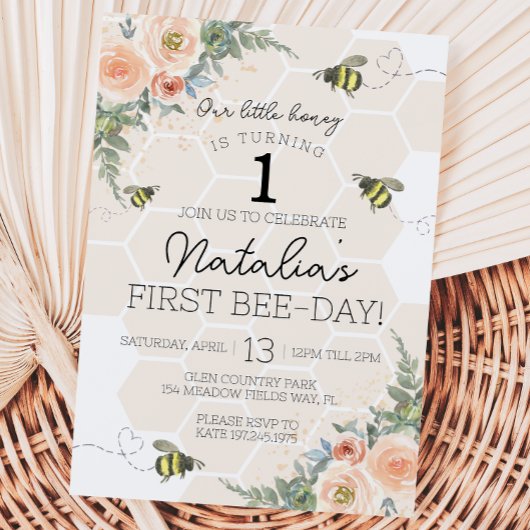 Bee Birthday Einladung