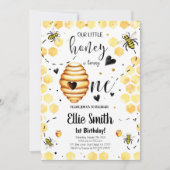 Bee Birthday Einladung (Vorderseite)