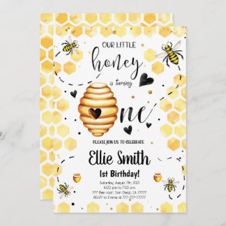 Bee Birthday Einladung