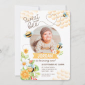 Bee Birthday Einladung (Vorderseite)