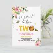 Bee Birthday Einladung Honey Bee Birthday Party (Stehend Vorderseite)