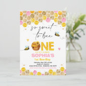 Bee Birthday Einladung Honey Bee Birthday Party (Stehend Vorderseite)