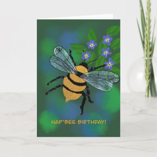 Bee Birthday Faltkarte Karte (Vorderseite)