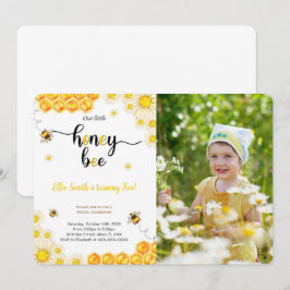 Bee Birthday Foto Einladung