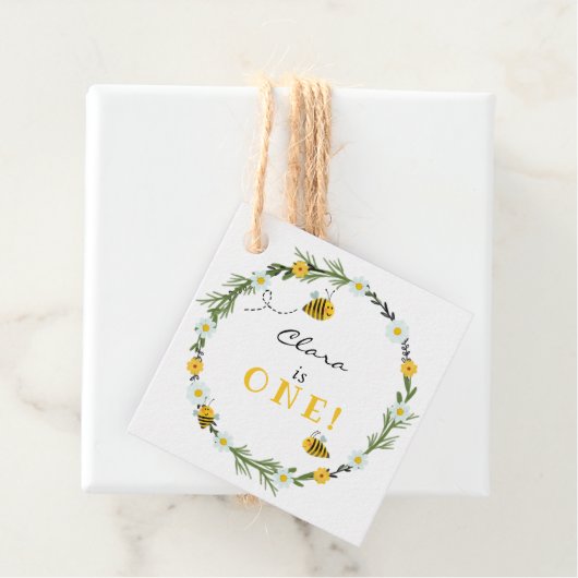 Bee Birthday Geschenkanhänger (Beispiel)