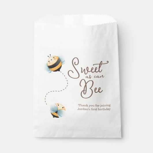 Bee Birthday Geschenktütchen (Vorderseite)