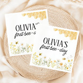 Bee Birthday Napkins Serviette