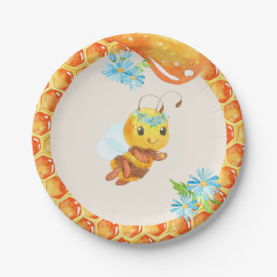Bee Birthday Plate - Girl Pappteller