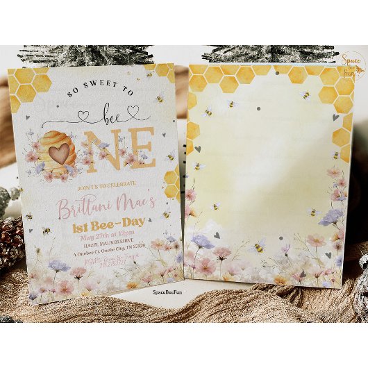 Bee Birthday so süß, um ein Honig zu sein Einladung
