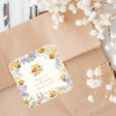 Bee Birthday Square Sticker
