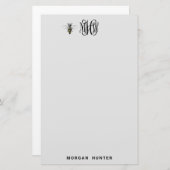 Bee Black vine Briefpapier (Vorne/Hinten)