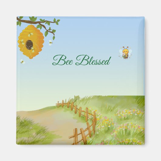 Bee Blessed Country Path Magnet (Vorne)