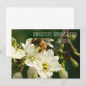 Bee & Blossom | Personalized Name Greeting Car Begleitkarte (Vorne/Hinten)
