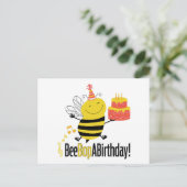 Bee Bop A Birthday Postkarte (Stehend Vorderseite)