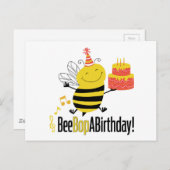 Bee Bop A Birthday Postkarte (Vorne/Hinten)