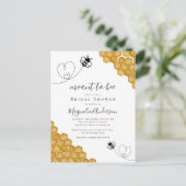 Bee Bridal Dusche Einladung Postkarte (Stehend Vorderseite)