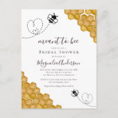 Bee Bridal Dusche Einladung Postkarte (Vorderseite)