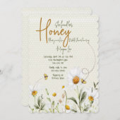 Bee Bridal Shower Einladung (Vorne/Hinten)