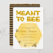 Bee Bridal Shower Einladung | Bedeutung für Bienen (Vorne/Hinten)