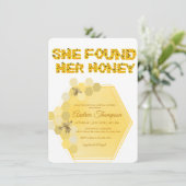 Bee Bridal Shower Einladung | Sie hat ihren Honig (Stehend Vorderseite)