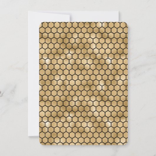 Bee Bridal Shower Einladung | Sie hat ihren Honig (Rückseite)