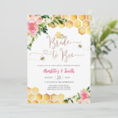 Bee Bridal Shower Invitation Einladung (Stehend Vorderseite)