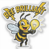 Bee Brilliant Aufkleber (Vorderseite)