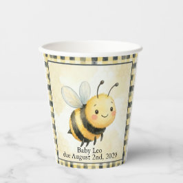 Bee Bug Boy Baby Shower Pappbecher