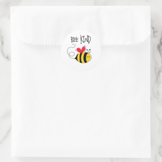 Bee Button Abzeichen Bee Kind Runder Aufkleber (Tasche)