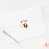Bee Button Abzeichen Bee Kind Runder Aufkleber (Umschlag)