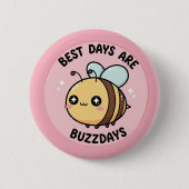 Bee Button – Cute Kawaii Bumblebee Pin (Vorderseite)