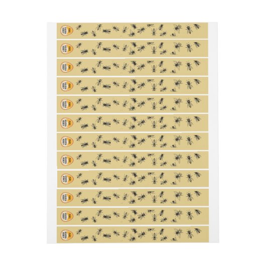 Bee Colony Tamper-proof Security Siegel Pale Gold (Bogen)