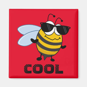 Bee Cool   Funny Trendy Bee Personalized Magnet