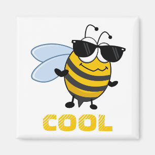 Bee Cool Funny Trendy Bee Personalized Magnet