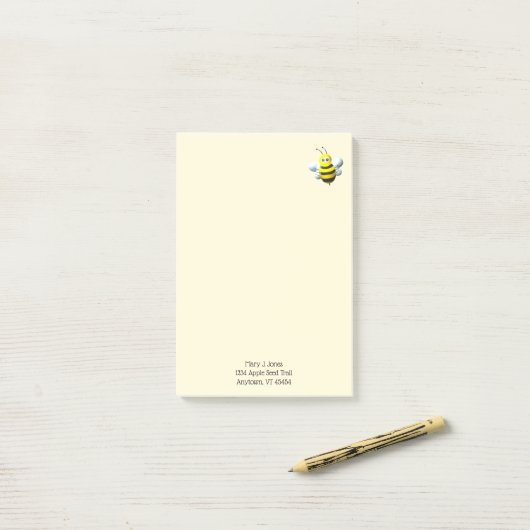 Bee Cool With Personalized Text Post-it Klebezettel (Auf Schreibtisch)