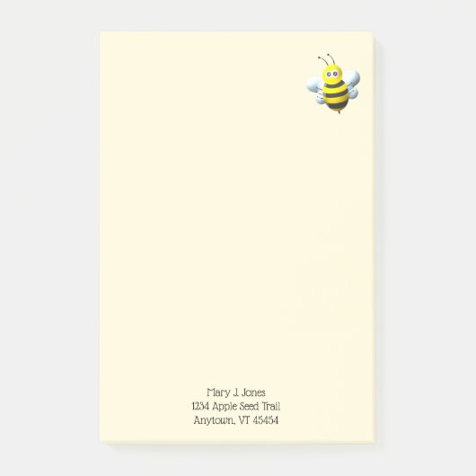 Bee Cool With Personalized Text Post-it Klebezettel (Vorderseite)