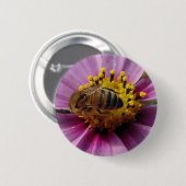 Bee Cosmo, Honey Bee und Cosmo Blume Button (Vorne & Hinten)