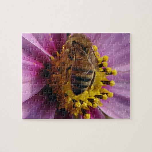 Bee Cosmo, Honey Bee und Cosmo Blume Puzzle (Horizontal)