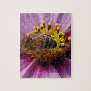 Bee Cosmo, Honey Bee und Cosmo Blume Puzzle