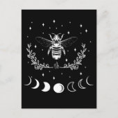 Bee Crescent Moon Witchcraft Wicca Goth Insect Postkarte (Vorderseite)