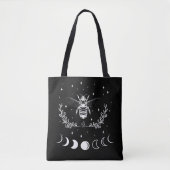 Bee Crescent Moon Witchcraft Wicca Goth Insect Tasche (Vorderseite)