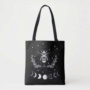 Bee Crescent Moon Witchcraft Wicca Goth Insect Tasche