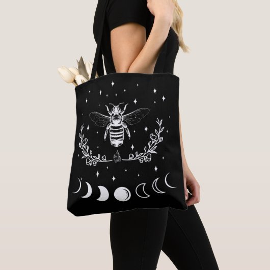 Bee Crescent Moon Witchcraft Wicca Goth Insect Tasche (Von Nahem)