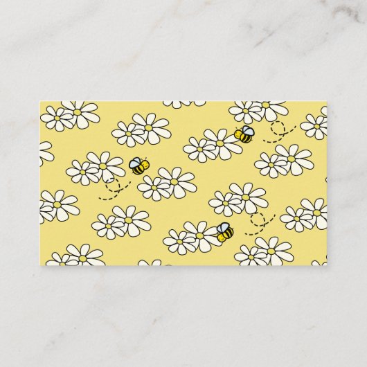 Bee Daisy Yellow Baby Duschkabine Windelwanne Raff Begleitkarte (Rückseite)