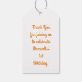 Bee Day 1st Birthday Party Danke, dass Sie Gift Ta Geschenkanhänger (Rückseite)