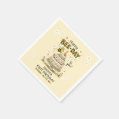 Bee Day First Birthday Party Paper Napkins Serviette (Ecke)