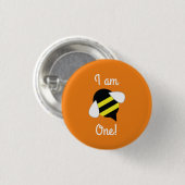 Bee Day Niedlich Kid's Birthday Button (Vorne & Hinten)